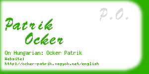 patrik ocker business card